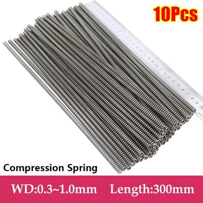 10Pcs Y-type Compression Spring 0.3 0.4 0.5 0.6 0.7 0.8 1mm 65Mn Spring Steel Long Coil Spring Length 300mm Return Spring