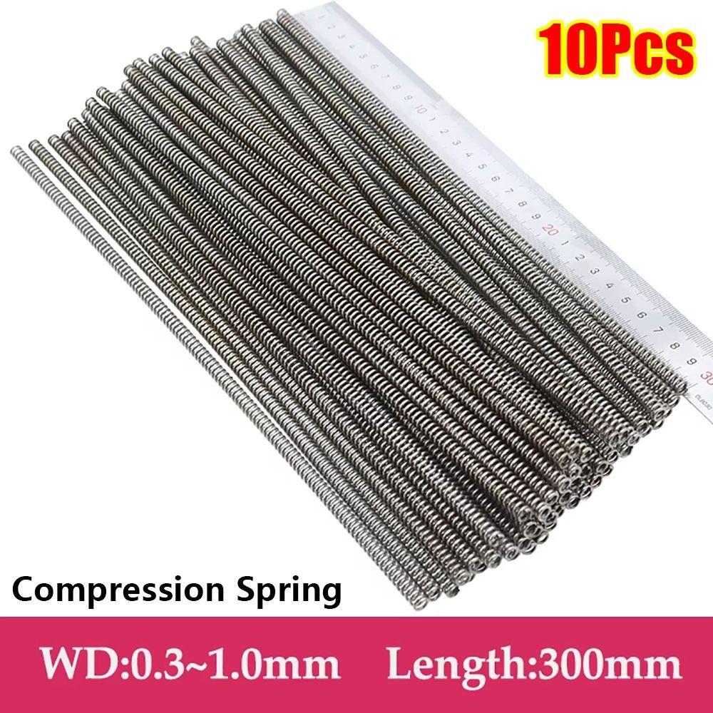 

10Pcs Y-type Compression Spring 0.3 0.4 0.5 0.6 0.7 0.8 1mm 65Mn Spring Steel Long Coil Spring Length 300mm Return Spring 10Pcs 2.5x0.3x300mm
