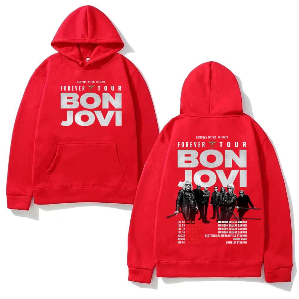 

Forever Tour 2026 HOODIE Bon Jovi BAND With Pocket Fleece Comfortable Sweatshirt Punk Clothes High Quality Pullovers XXXL зелений