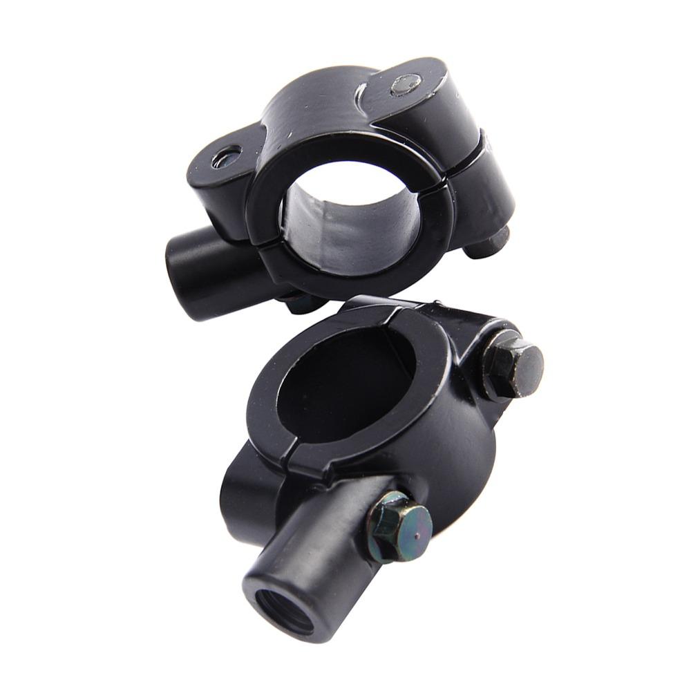 2pcs 7/8"22mm Motorcycle Handlebar Mirror Mount Black Motorcycle Mirror Mount Bracket For Scooter