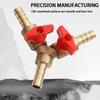 Brass Y 3 Way Shut Off Ball Valve with 8mm 10mm Hose Barb Connector for Water Air Control System Leakproof Design