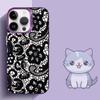 Black Lace Print New Hot  Phone Case For iPhone 16,15,14,13,12,11,Mini,Pro,SE,MAX,plus,Purple Matte Silicone Cover