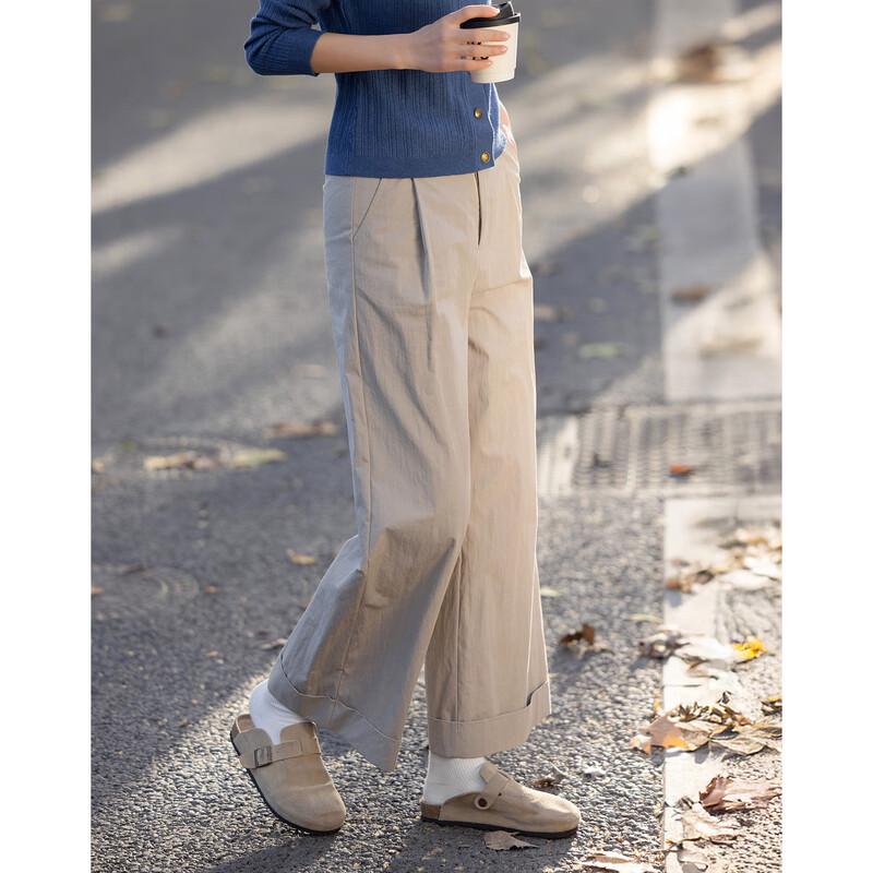 Demana Women's Cloud-Feel Cotton Straight Leg Casual Pants