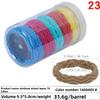 A Girl's Gradient Color Seamless Hair Tie Colorful Hair Band Headband Candy-colored Leather Band Hair Accessory and Headwear