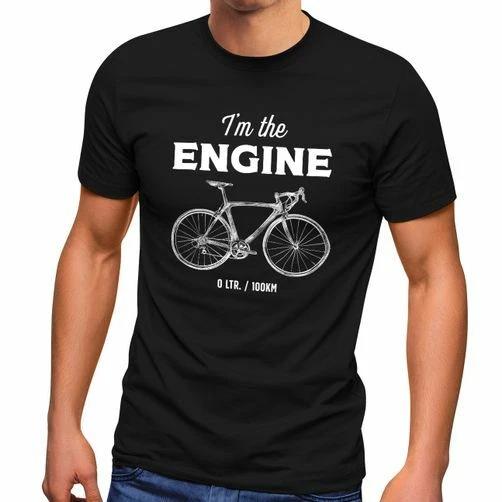 Men s T-Shirt Bicycle Sayings I m the Engine Bike Bike Fun Shirt Saying Funny XXXXL
