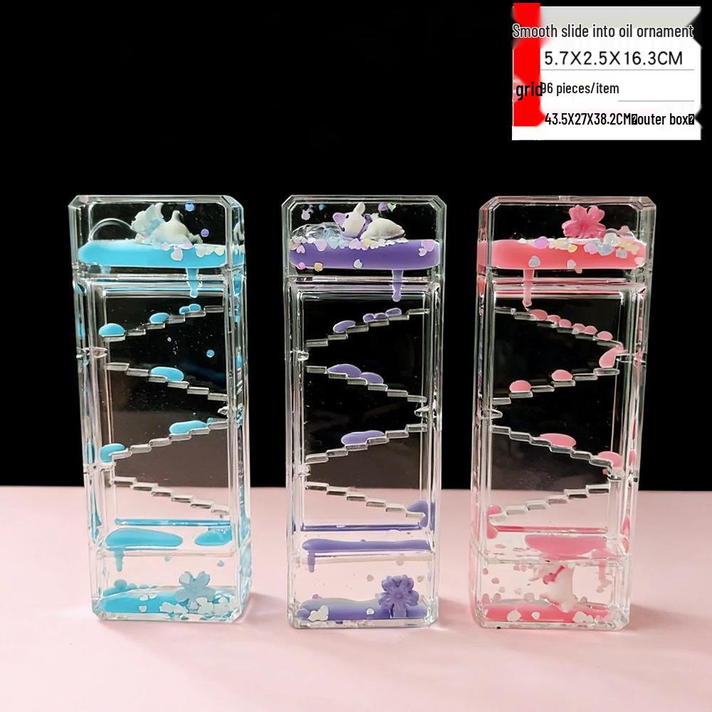 Panda Glitter Liquid Motion Hourglass - Decompression Toy & Acrylic Decoration Gift