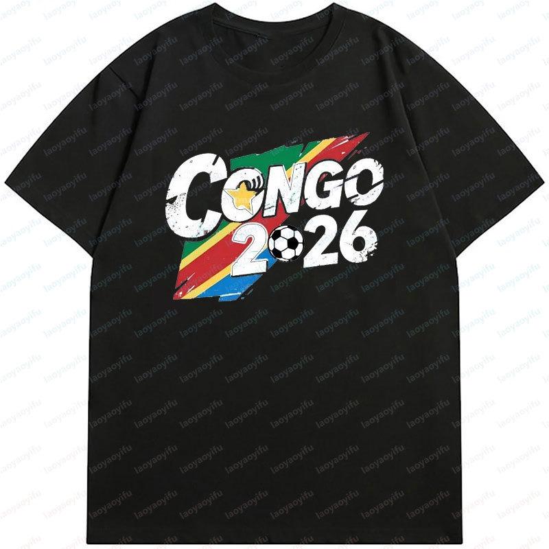 Congo National 2026 Team Soccer Shirt Denmark Denmark Graphic Men Tee Soccer Jersey Football Soccer Supporter Cotton Unisex Tops