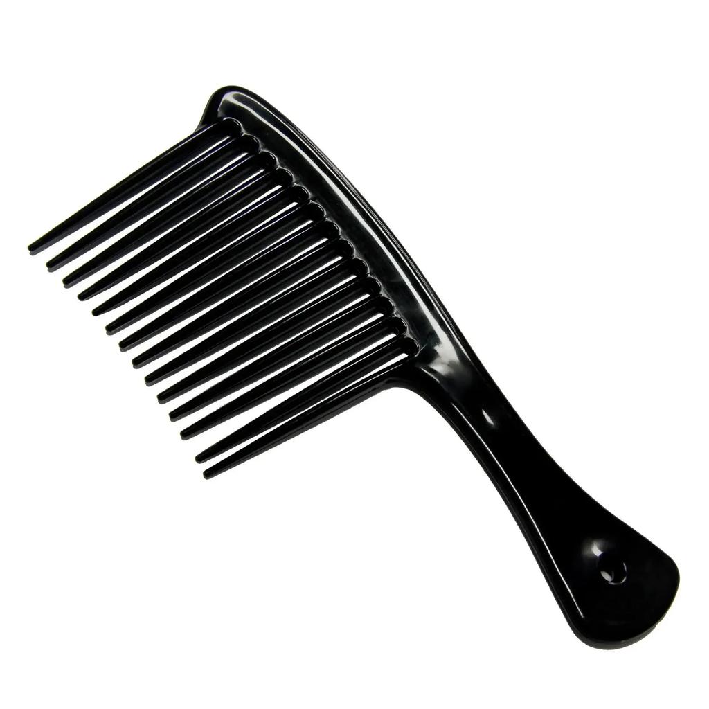 Thick Wide Tooth Comb Smooth Reduce Hair Lose Wet Long Curly Detangling Hairbrush Oil Head Back Professional Comb Barber Combs