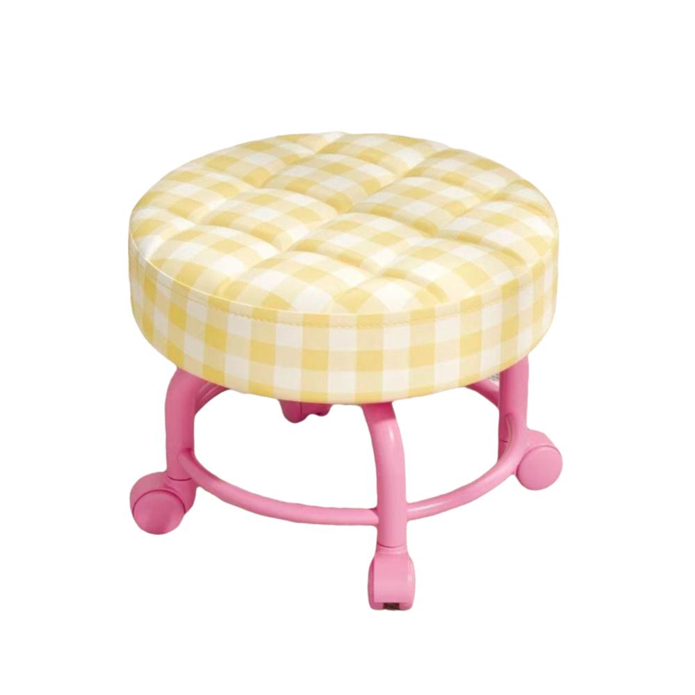 Height Weight Capacity Rotating Rolling Stool Round Stool Rolling Pulley Chair Dormitory