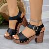 New Style Shoes High Heels One-line LACES Fish-mouth Sandals High-heeled Casual Sandals