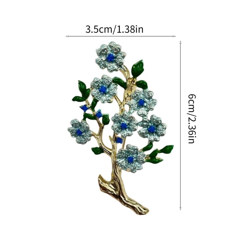 Multipurpose Hand Painted Enamel Peony Brooch With Pearls Accent Vintage Floral Pin for Women Elegant Jewelry Gifts