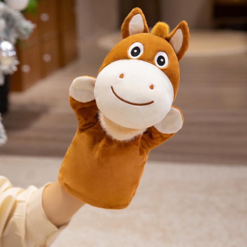 Shiba Inu Cat Hand Puppet with Moving Mouth - Soothing Doll for Storytelling and Ventriloquism In Kindergarten