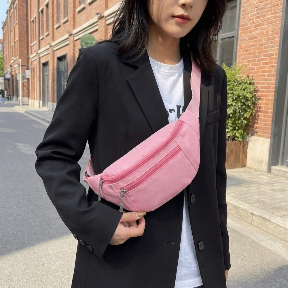 Gift Large Capacity Fanny Pack Waterproof Adjustable Strap Waist Crossbody Bag Multi-Pocket Zipper Pocket Hands-Free Bag Running