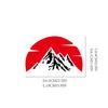 Red Sun Mountain Car Stickers Waterproof for Body Windshield Window Trunk Vinyl Refit Decals Durable Decoration Auto Accessories