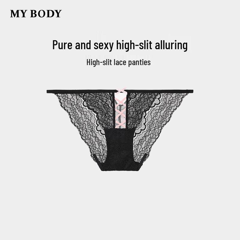 mybody Low-Rise Lace High-Cut Thong Underwear