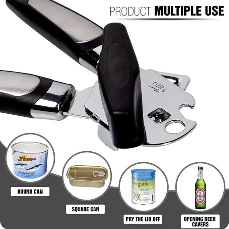 Best Sell Multifunctional Stainless Steel Can Opener Three-In-One Powerful Canning Knife Can Opener Kitchen Canning Tools