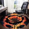 1pc Rose Bloom Office Round Area Rug, Indoor Mat Suitable ForOffice, Under Office Chairs Bedroom Living Room Home Decor, Room Deco,  n41