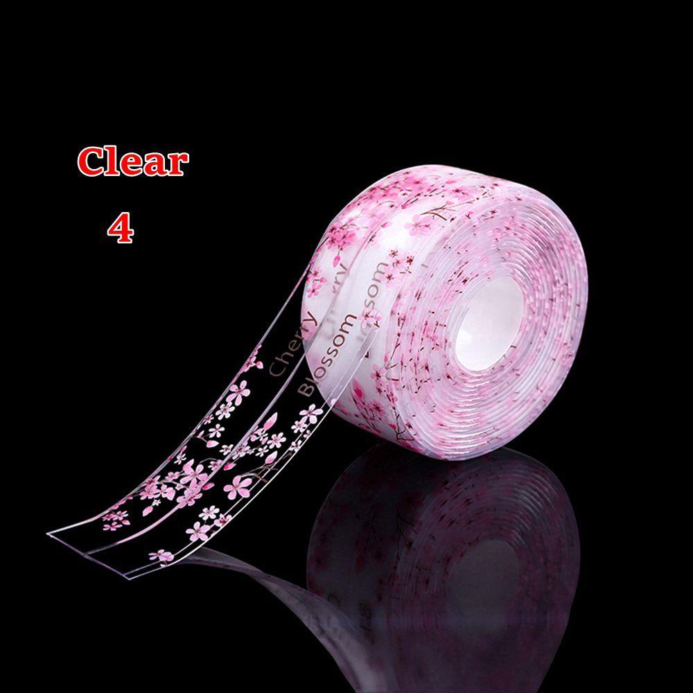 

Настенная лента для зазоров Ванная Кухня Раковина Водонепроницаемые наклейки Защита от плесени Уплотнительная лента Самоклеящийся шов Clear-4