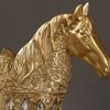 Gull Sølv Svart Hest Resin Skulptur Hestemodell Hjemmedekor Dyredekor Stue Kontor Håndverksdekor Forretningsdekor