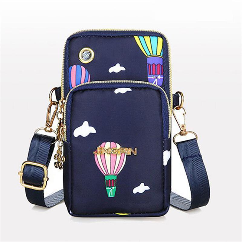 Wasserdichte Nylon Damen Crossbody Handy Schultertasche Kleine Tasche Gürtel Geldbörse