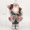 Christmas Decorations pink Santa Claus Dolls Standing Christmas Figurine Holiday Decoration Ornaments Layout Window Decoration