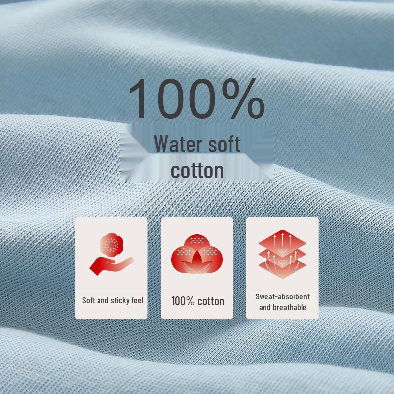 Sankiang Men's Pure Cotton Round Neck Short Sleeve T-Shirt