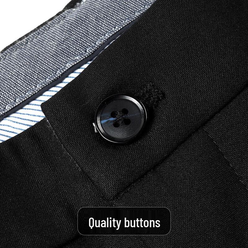 FORTEI Men's Wool Blend Fleece-Lined Straight-Leg Trousers