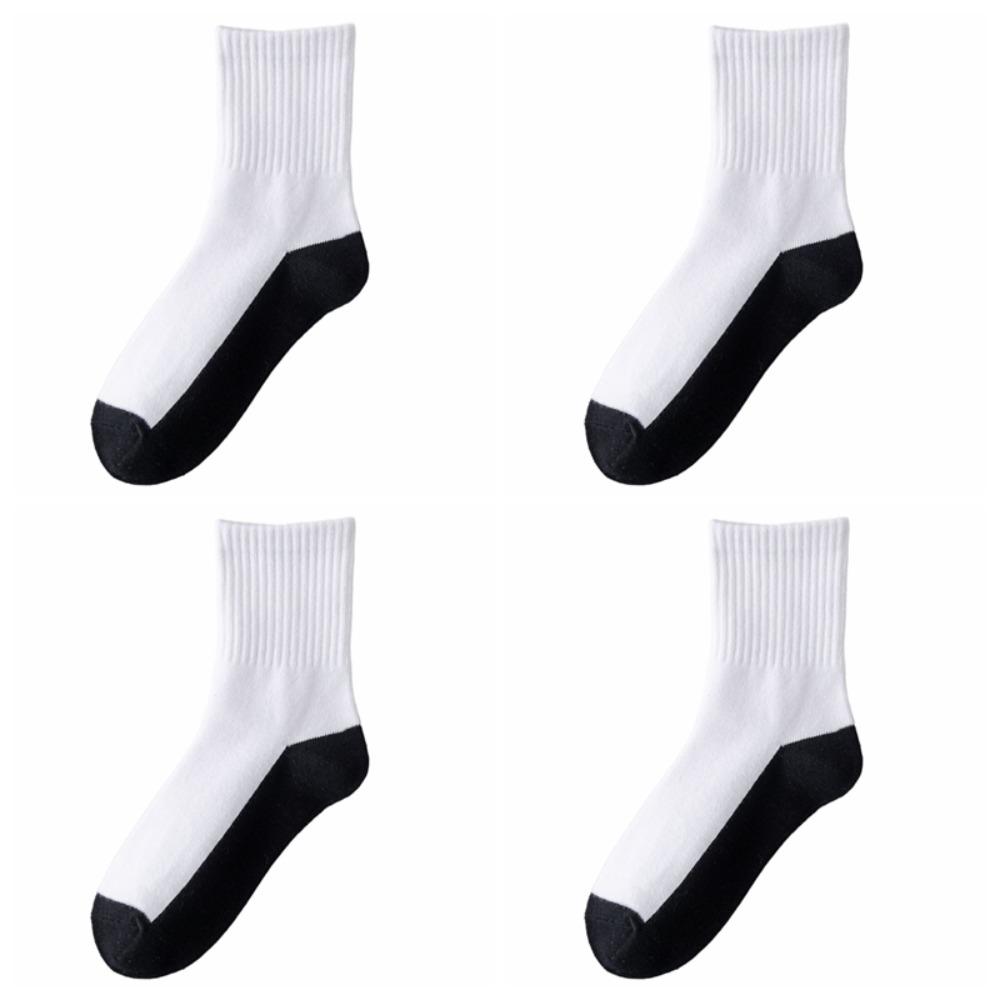 4/6Pairs Simple Men's Mid-calf Socks Hosiery Sports Sock Casual Men Tube Socks  Outdoor