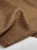 Caramel Colored Woolen Fabric with Thi Flower Embroidery Fibone Pattern for Clothing And DIY Hanrts Winter Suitable