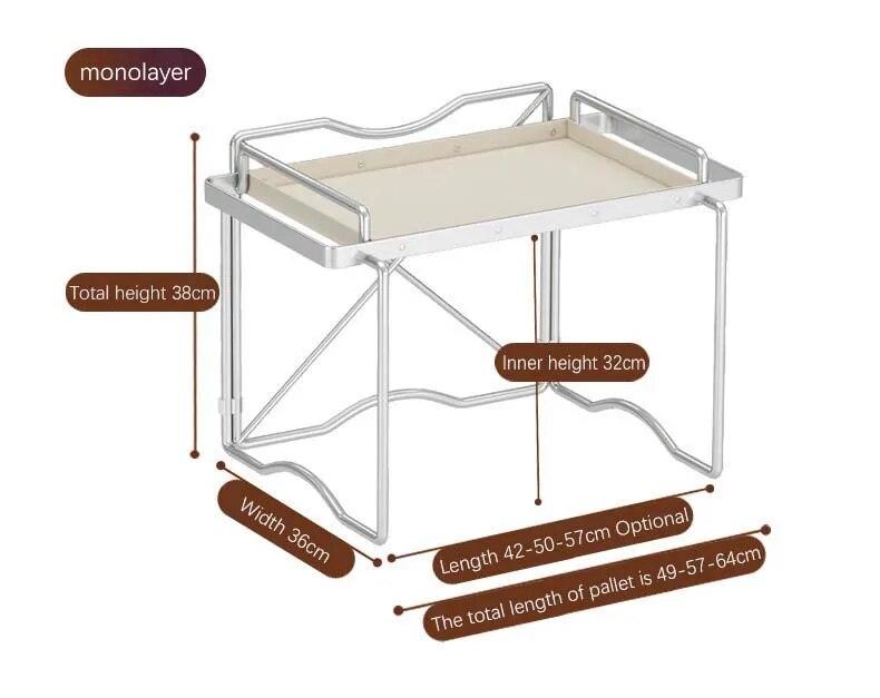 Moderne, einfache Ins-Küche, Edelstahl, Mikrowellenherd, Metallregal, Tischplatte, Ofengestell, Öl, verschleißfest, großer Raum