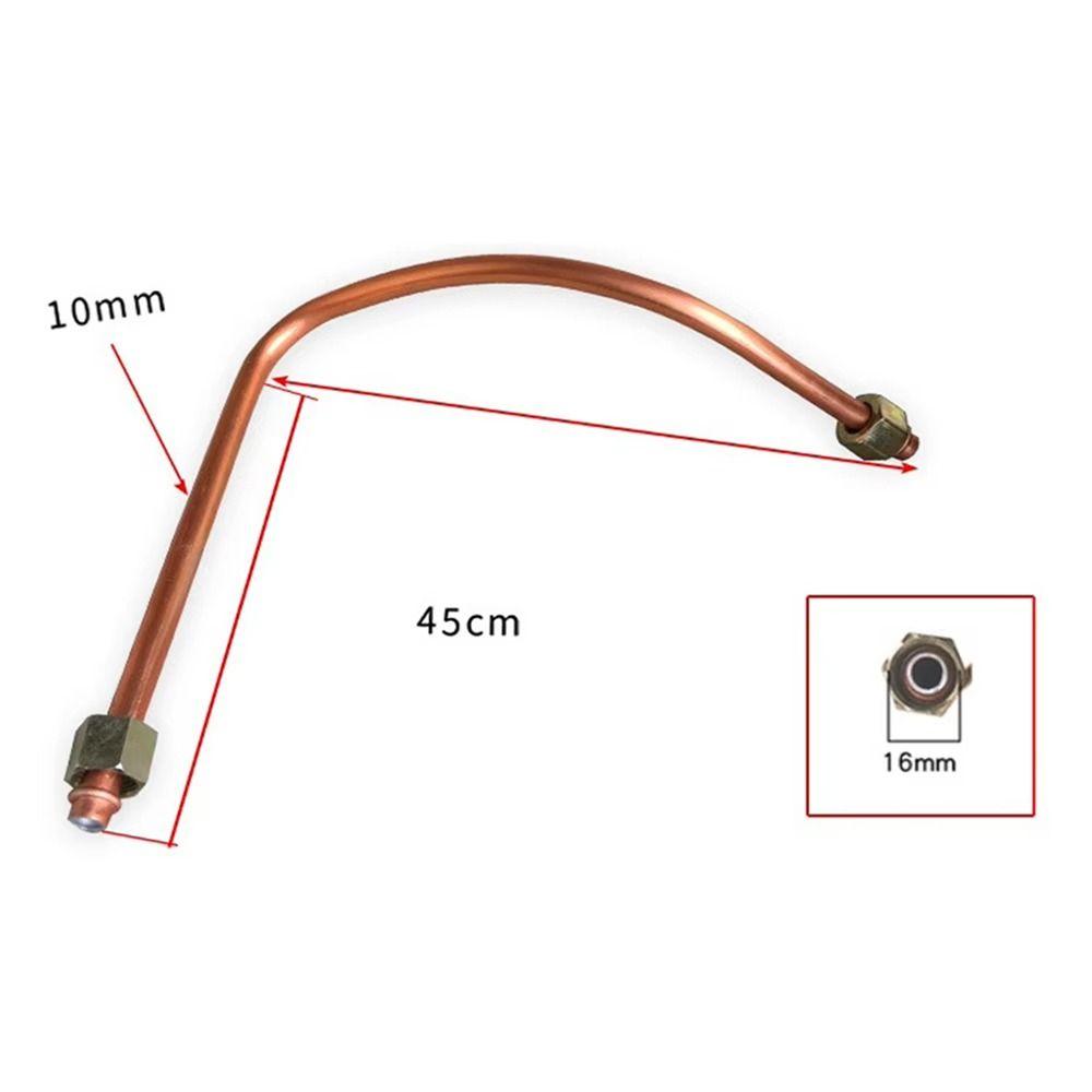 1Pcs 10*450mm 10*550mm Air Compressor Exhaust Tube G3/8" Hex Nut Aluminum Connecting Pipe Air Line Hose