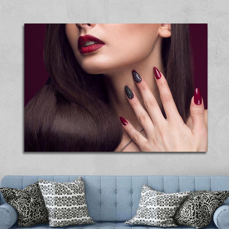 Modern Beauty Fashion Nail Art Beauty Salon Canvas Painting Unframed Posters And Print Wall Pictures For Living Room Decor