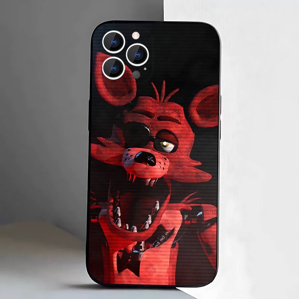 Five-Nights-At-Freddys F-Fnaf Phone Case For iPhone 17,16,15,14,13,12,11,Pro,XS,Max,XR,Plus,E,SE4,Mini Black Soft Cover