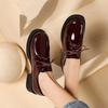 Fashion 5CM Autumn Spring Women Oxford Flats Shapes Brogue Leather Full Black Office Outsole Mole Female Ballet Derby Shoes Ladies