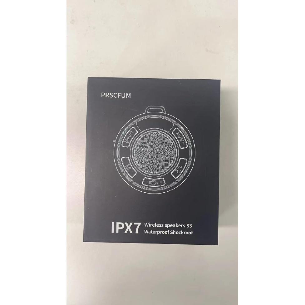 Bluetooth Shower Speaker, Portable Bluetooth Speakers IP7 Waterproof with Suction Cup and Time Display, Wireless Speaker with LED Lights,1100mAh,