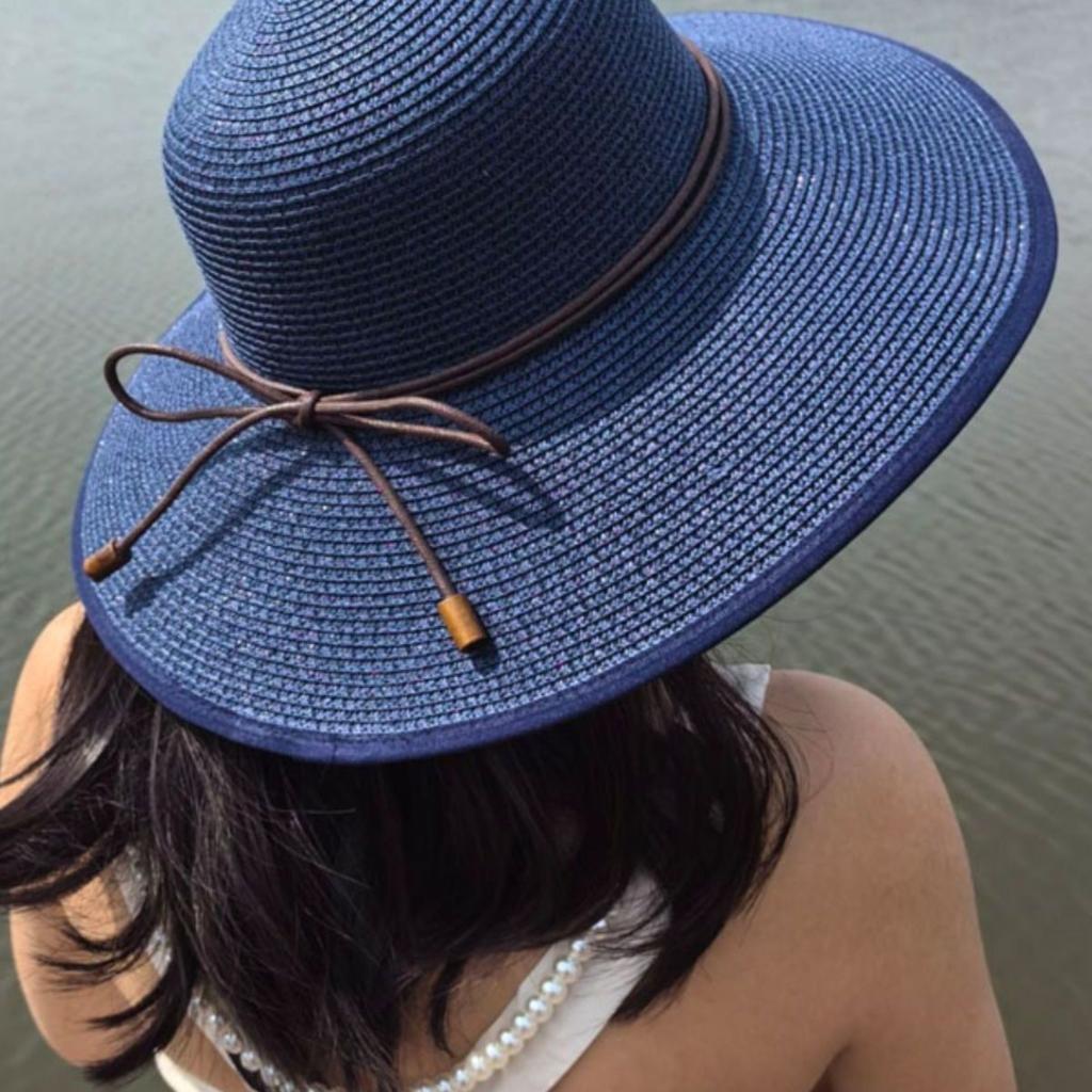 Summer new sun hat children's sunshade straw hat casual big-brimmed beach hat seaside travel foldable sunscreen hat