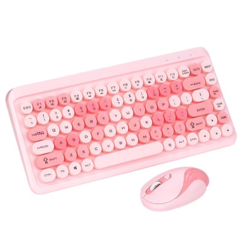 OLOEY Macaron Wireless Keyboard and Mouse Set