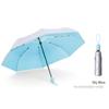 Multi-Color Windproof Umbrella for Men and Women, Titanium Silver, Travel Rain Sun, Fully Automatic, 3 Folding, UV, 8 Ribs