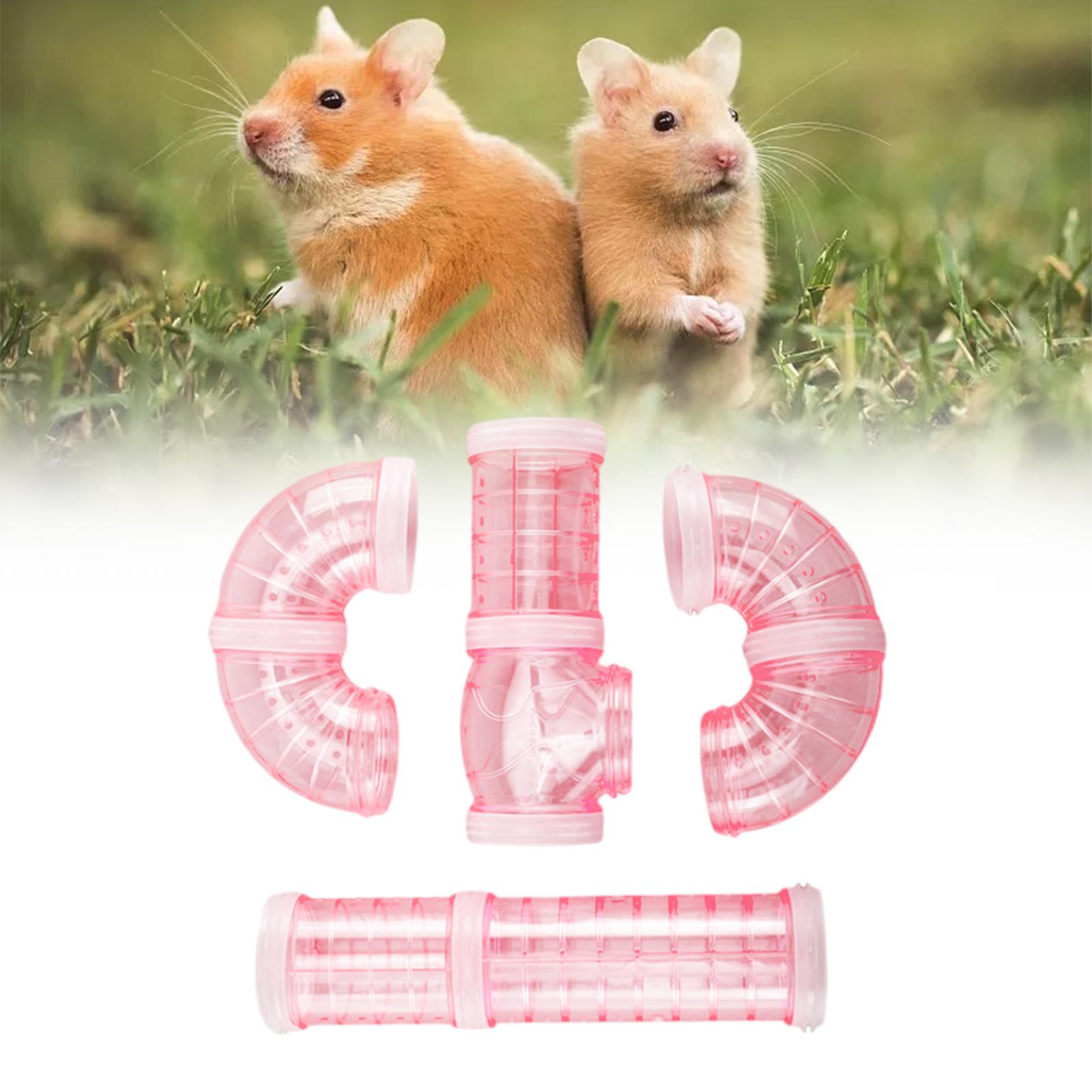 Hamster Tube Set, Hamster Toy Playground Pipe Tunnel for Hamster, Mice розовый