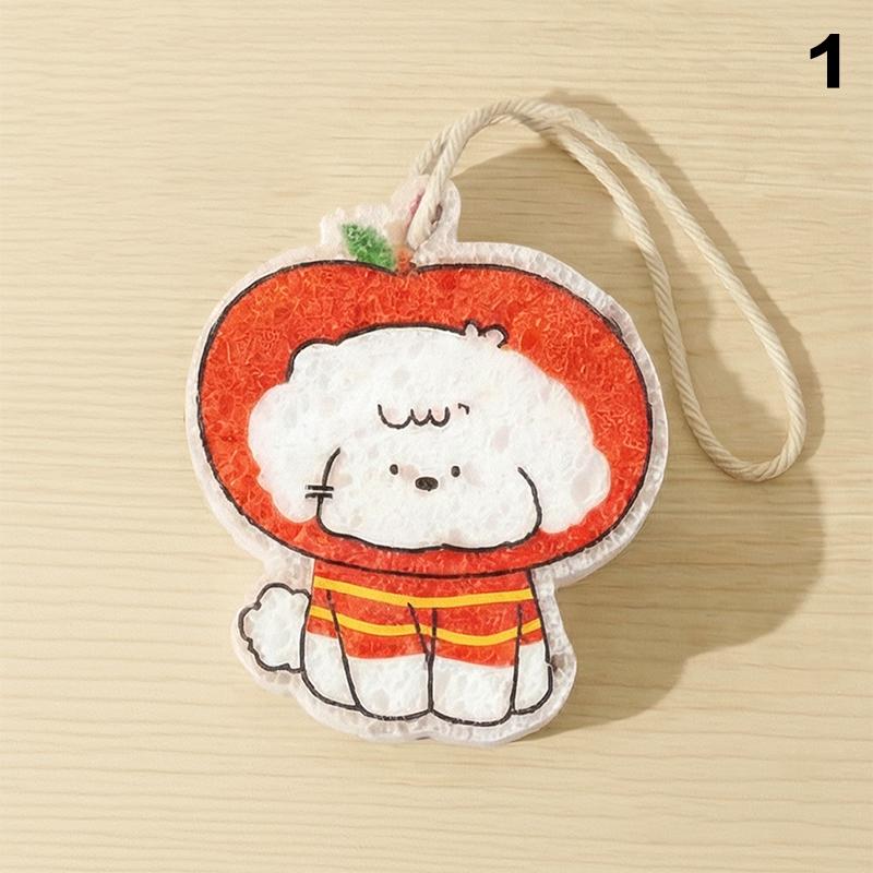 Wood Pulp Cotton Sponge Cartoon Compressed Cleaning Wipe Sponge Dual-Sided Dishwashing Sponge For Kitchen Bathroom Household 1
