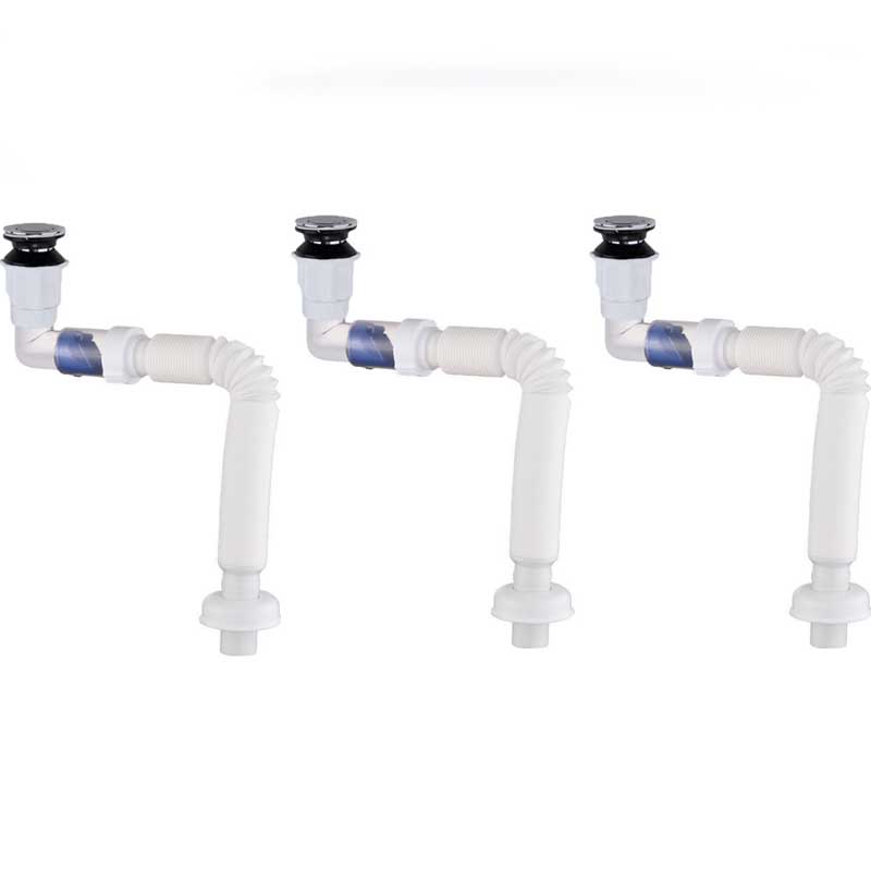 1-3PCS Multi Functional Universal Drain Hand Wash Basin Drain Pipe Basin Drain Pipe Non Adhesive Kitchen Drain Extension Pipe