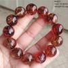 Natural Red Limonite Quartz Trendy Strand Bracelet Rare Stretch Yellow Phantom Round Beads Women Men Jewelry AAAAA