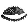 Acrylic Ear Expander Black Tip Cone Anti-allergic Ear Expansion Body Piercing Jewelry