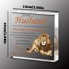Husband Acrylic Plaque. Romantic Desktop Gift for Birthday, Anniversary or Father's Day.