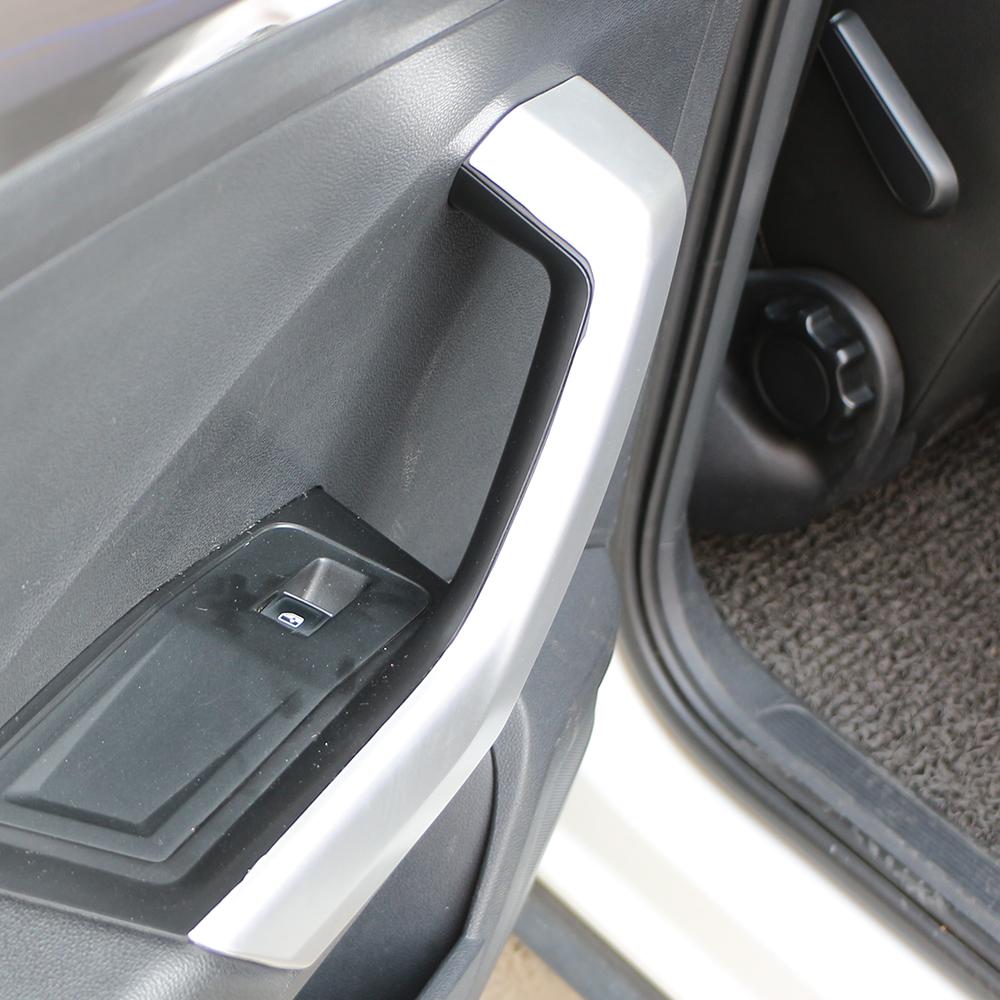 Car Inner Door Handle Panel Sticker for Volkswagen VW T-ROC 2017-2026 4PCS/Set Armrest Handrail Frame Decorative Accessory