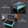Vintage Metal Jewelry Box Trinket Storage Box for Rings Earrings Necklace Treasure Chest Organizer Antique Keepsake Gift