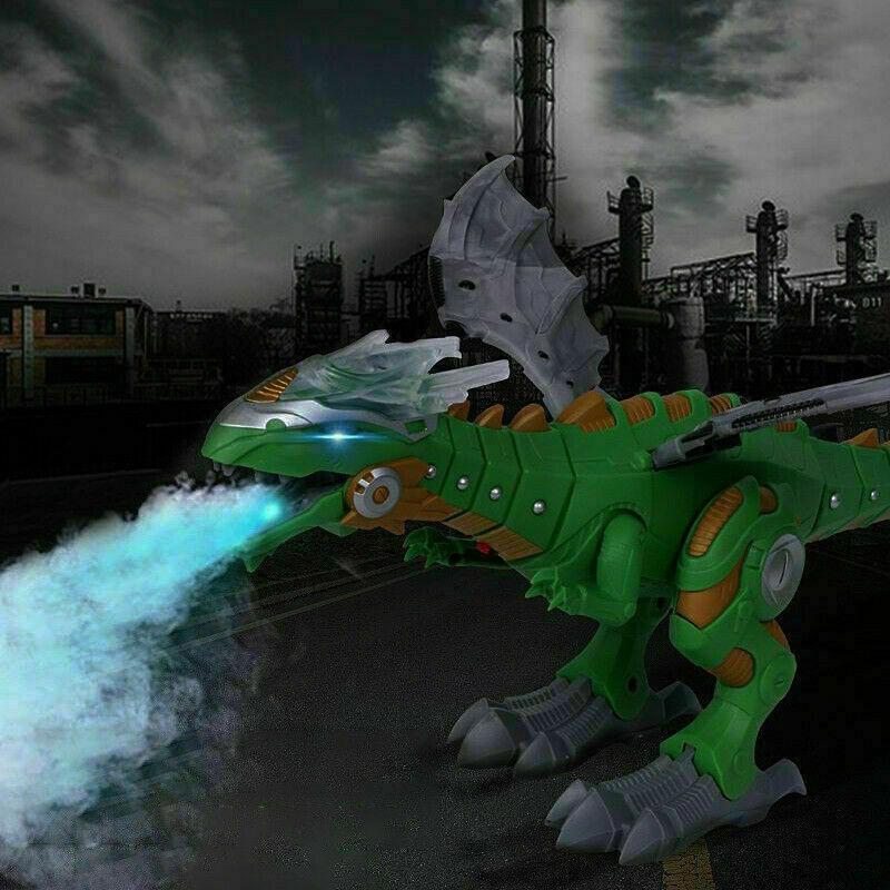 Walking Toy Dragon Fire Breathing Water Spray Dinosaur Kids Boys Christmas Gift