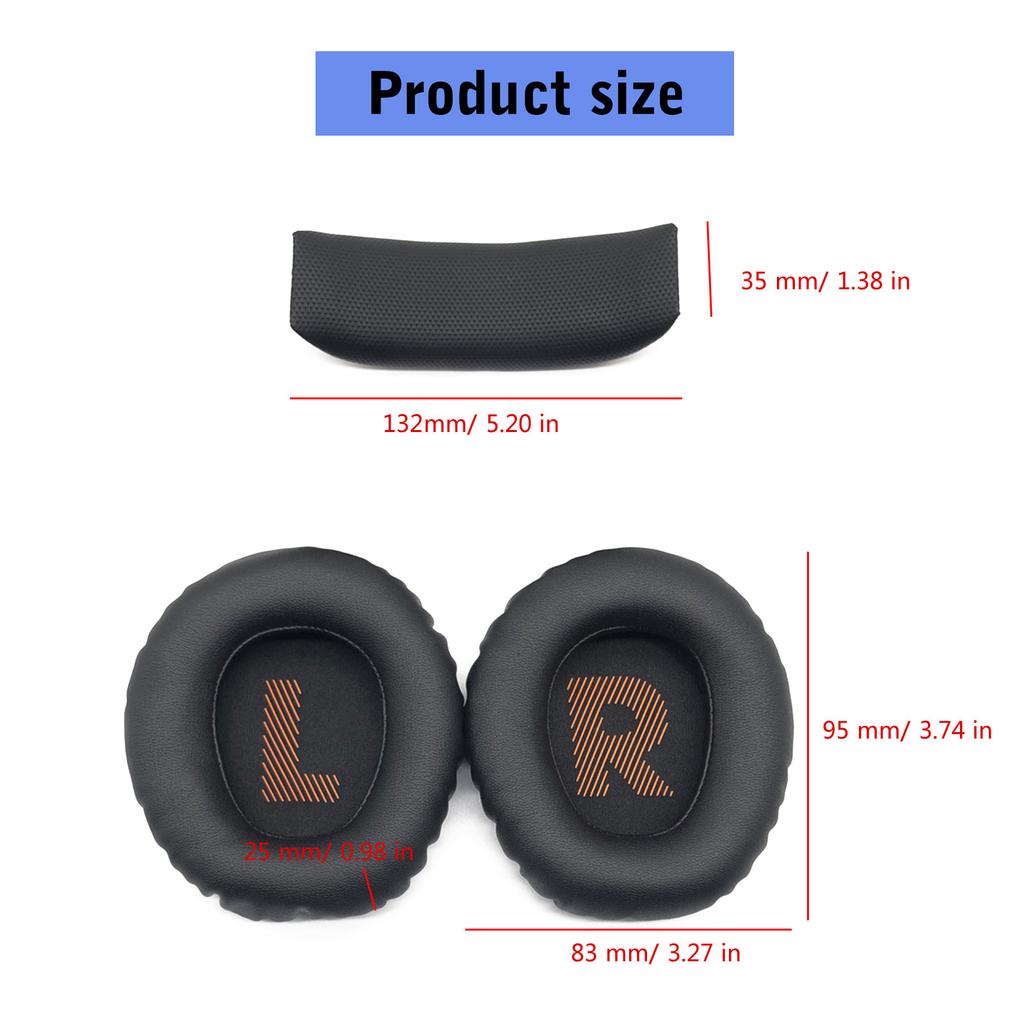 Protein Leather Ear Pads Headband for JBL Quantum 350 360 Wireless Headphones Earpads Headsets Ear Cushions Repair Parts