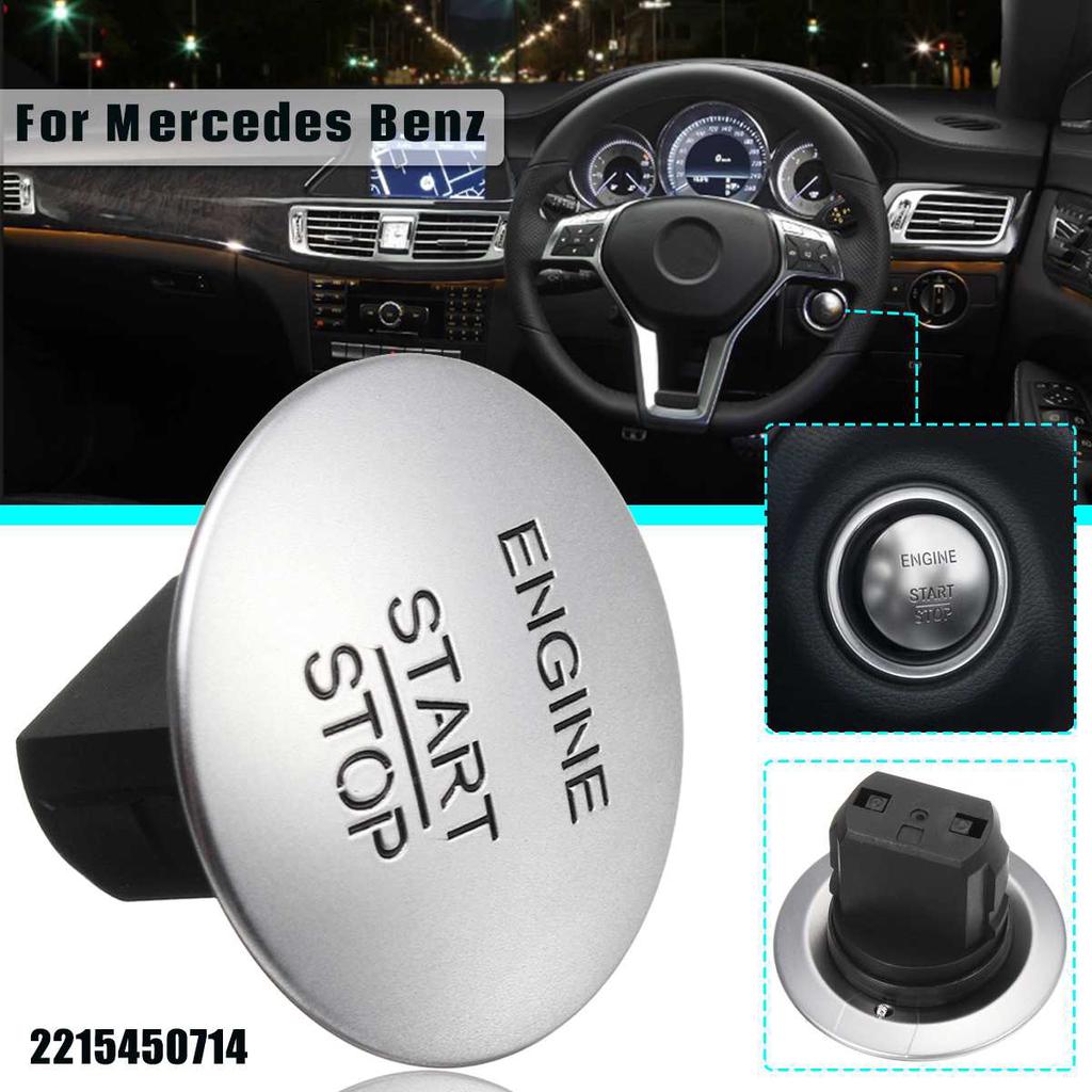 Keyless Go Start Stop Push Button Engine Ignition Switch Silver 2215450714 for Mercedes-Benz CL550 CLS350 E350 GL350