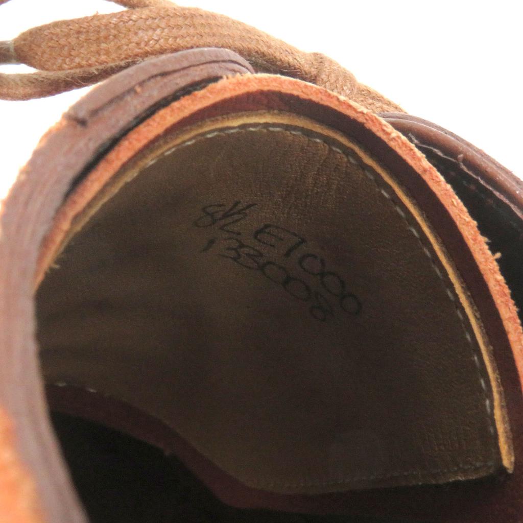 Great John Lobb Aston Martin Dress Shoes Plain Toe 7000 Last Terracotta Suede Leather Used